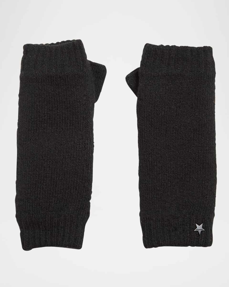 The Concorde Faux Fur Knit Fingerless Mittens
